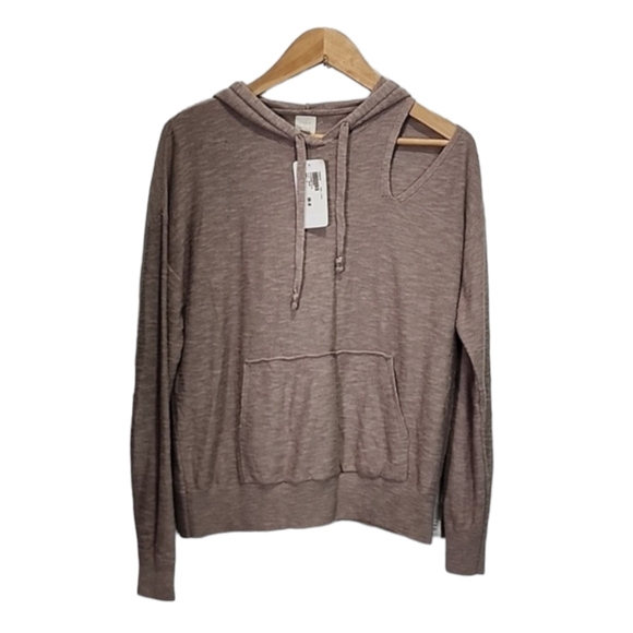 Roan + Ryan Corinne sholder cutout hoodie size M NWT - Picture 3 of 7